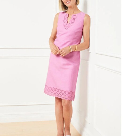 Talbots Linen Embroidered Shift Dress Womens Plus Size 16 - Picture 11 of 11